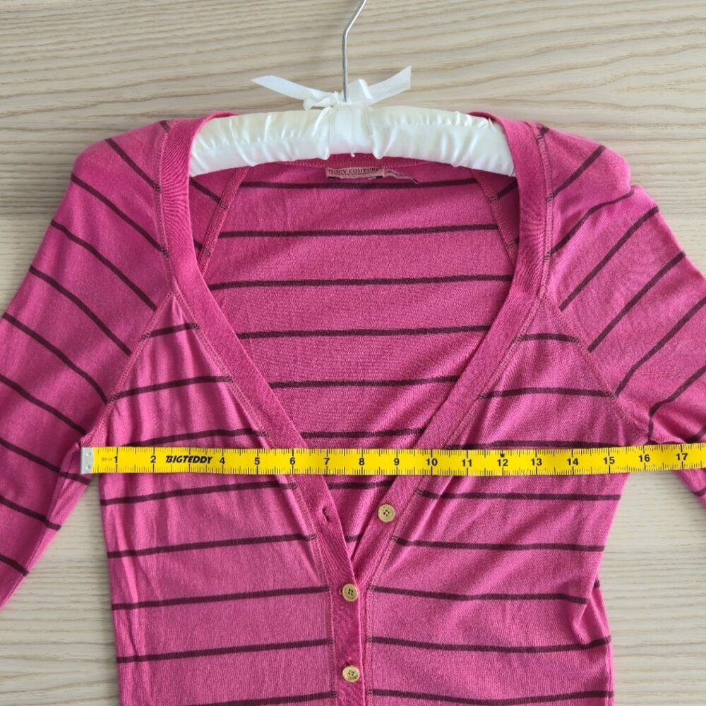 Juicy Couture Pink Striped Cardigan - Picture 5 of 7